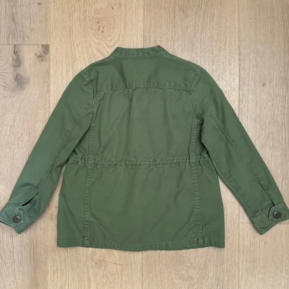 J Crew CrewCuts Army Green Utility Jacket size 6/7